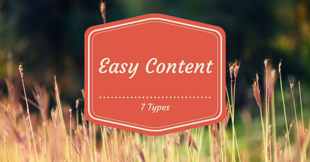7 easy kinds of content feature